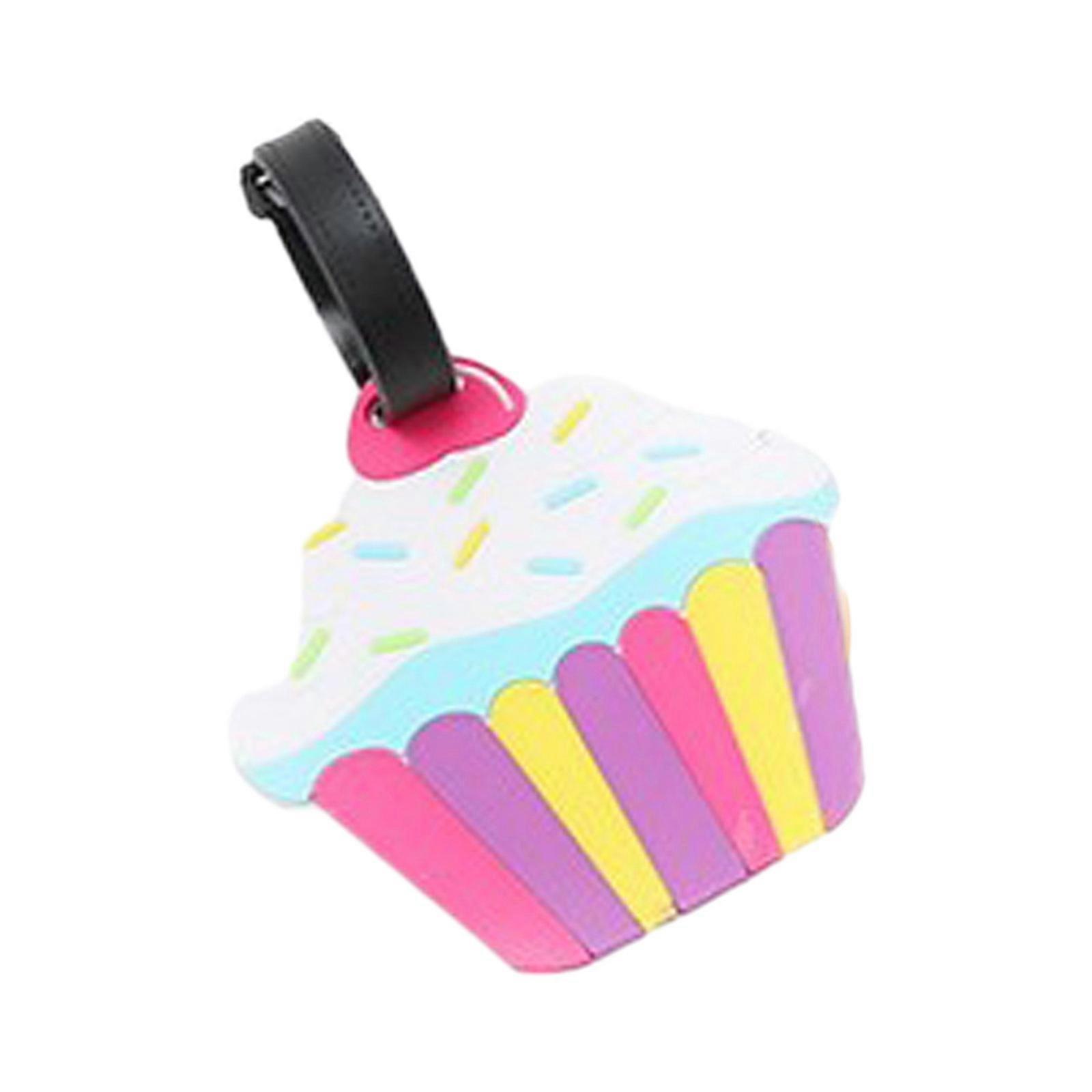 Suitcase Luggage Tags with Name ID Address Card Cute Cartoon Suitcase Label Baggage Identifier Backpack Tags and Loop