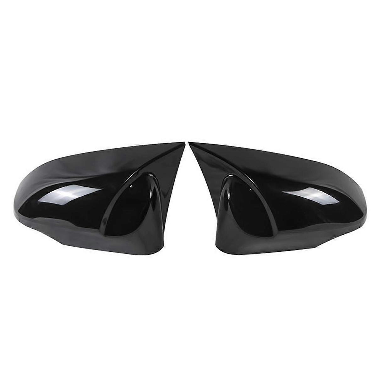 1 Pair of Bright Black Horn Rearview for 13-17