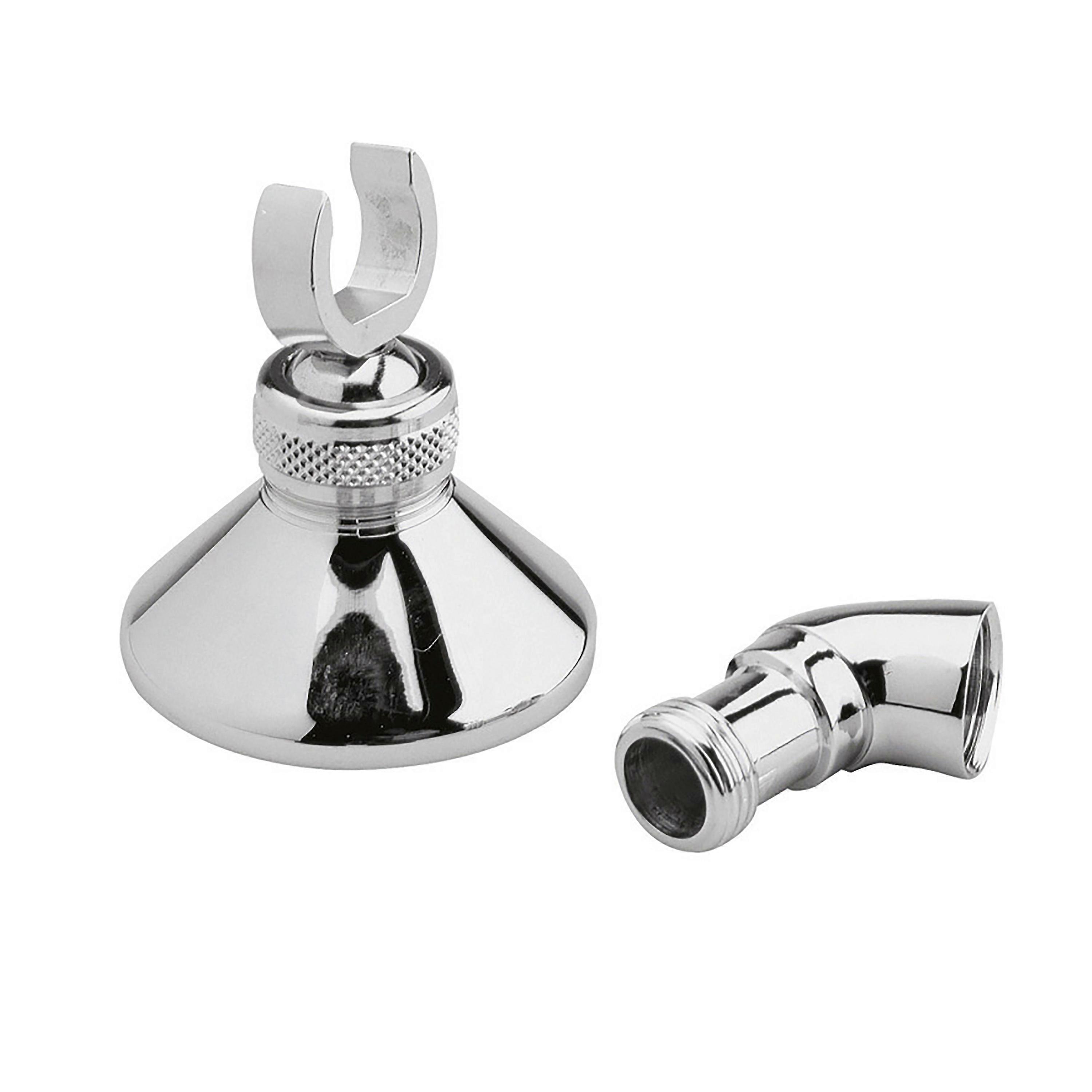 Round Wall Bracket and Elbow - Chrome