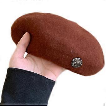 Lässige, einfarbige Baskenmütze, elegante Malermütze, achteckige Mütze, winddicht, für Winteraktivitäten im Freien, Morgentraining, Hellgrau