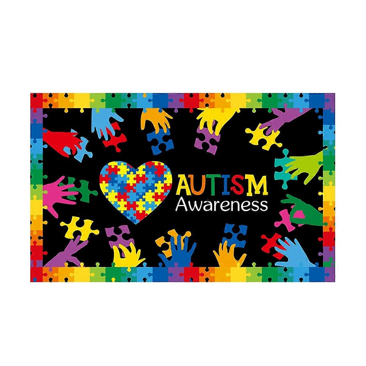 180X115cm Photography Background Fabric World Autism Day Banner