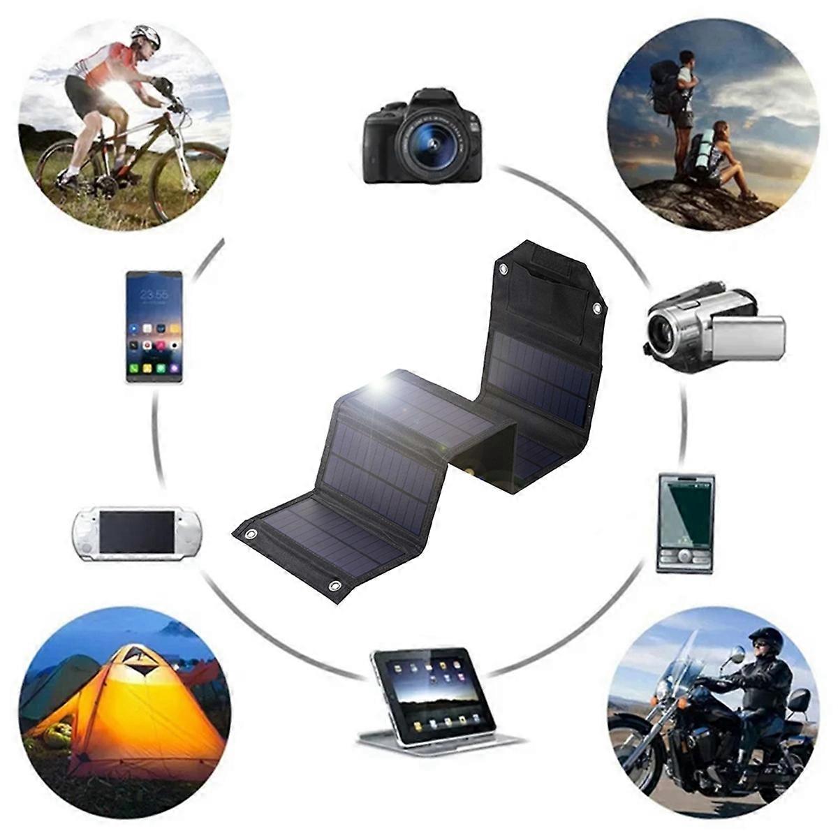 6-Fold 12W Foldable Solar Panel Portable Solar Panels Charger USB 5V