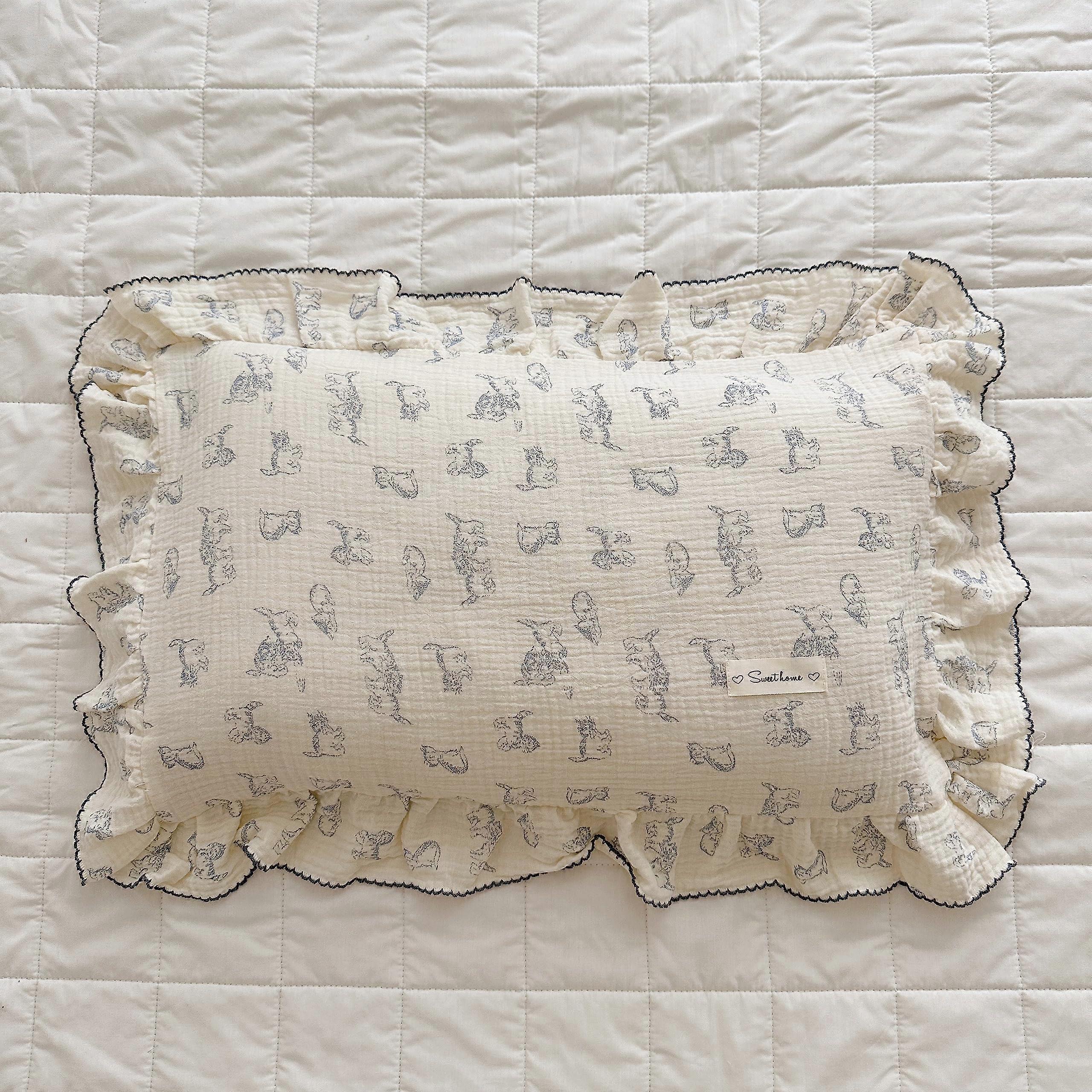 Super Soft Pillowcase for Crib 28x18 Inches, Breathable Cotton Nursery Bedding, Hypoallergenic, Machine Washable White