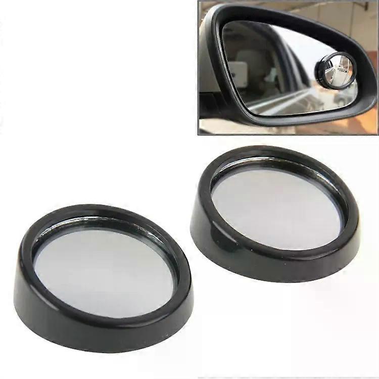Blind Spot Mirrors-2 PCS Small Round Rear View,5.6cm Diameter,Black-Black