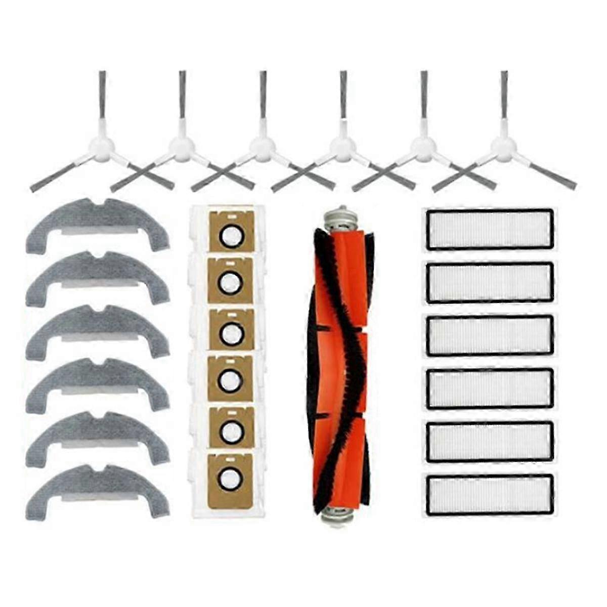 Replacement Spare Parts Set for Bot D9 Plus Robot Vacuum - Includes Side Brush, HEPA Filter, Mop Cloth, Rag, Dust Bag