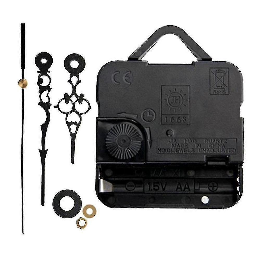 High-Quality Black Plastic Clock Movement Replacement for Quartz Wall Clocks - Durable & Precise