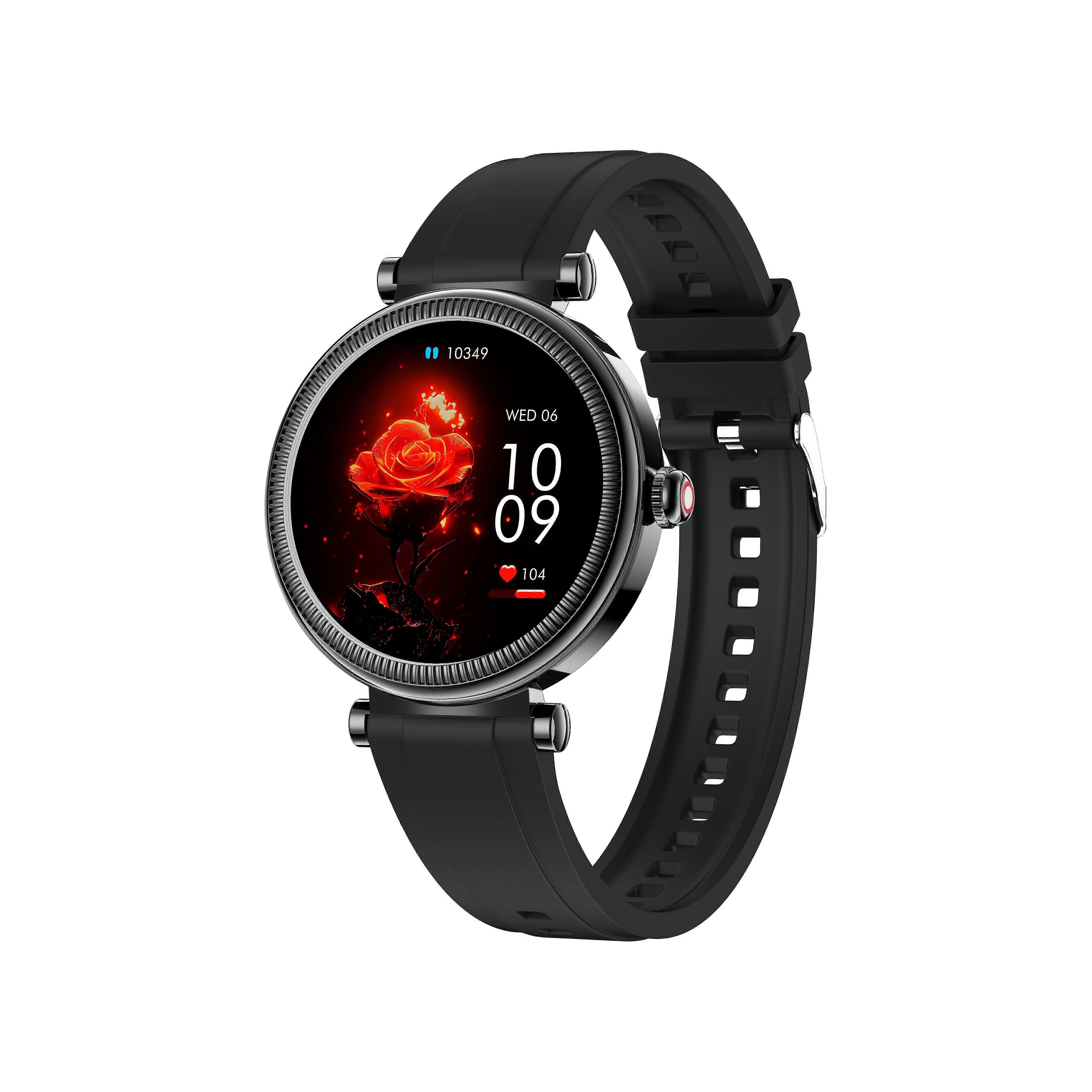Smartwatch 1.27 inches Bluetooth call 100+ sports modes health monitoring - Black