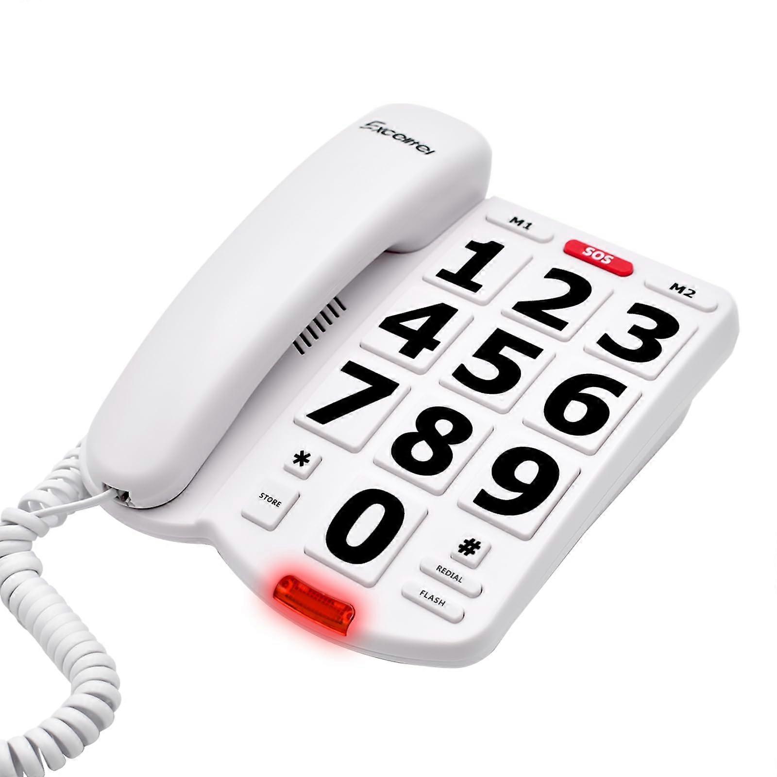 Landline Phones for Seniors, Adjustability Features, One-Touch Dialling,Big Button Phone