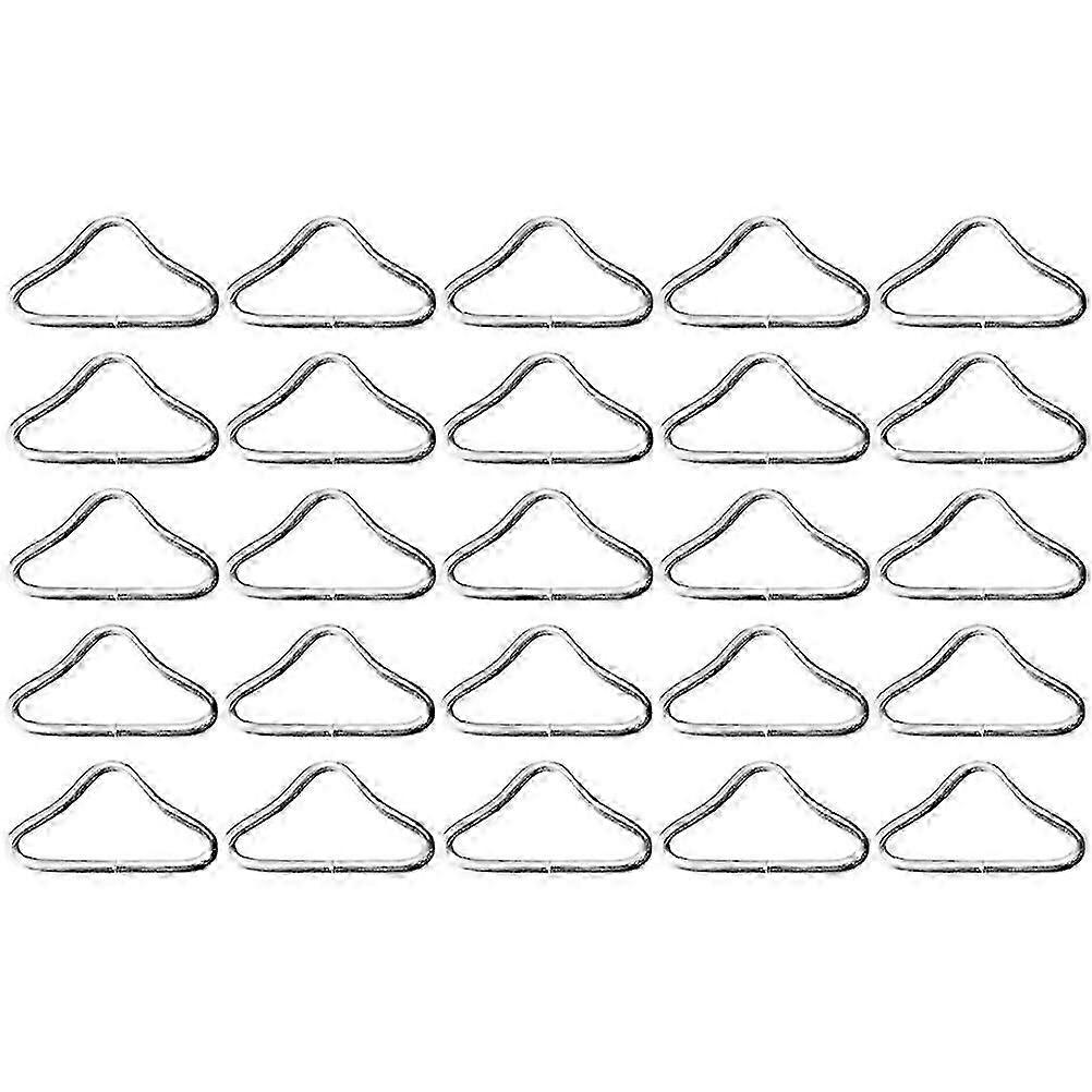 30pcs Trampoline Triangle Buckles Metal Triangle Ring Buckles Triangle Ring Connectors Webbing Clasps