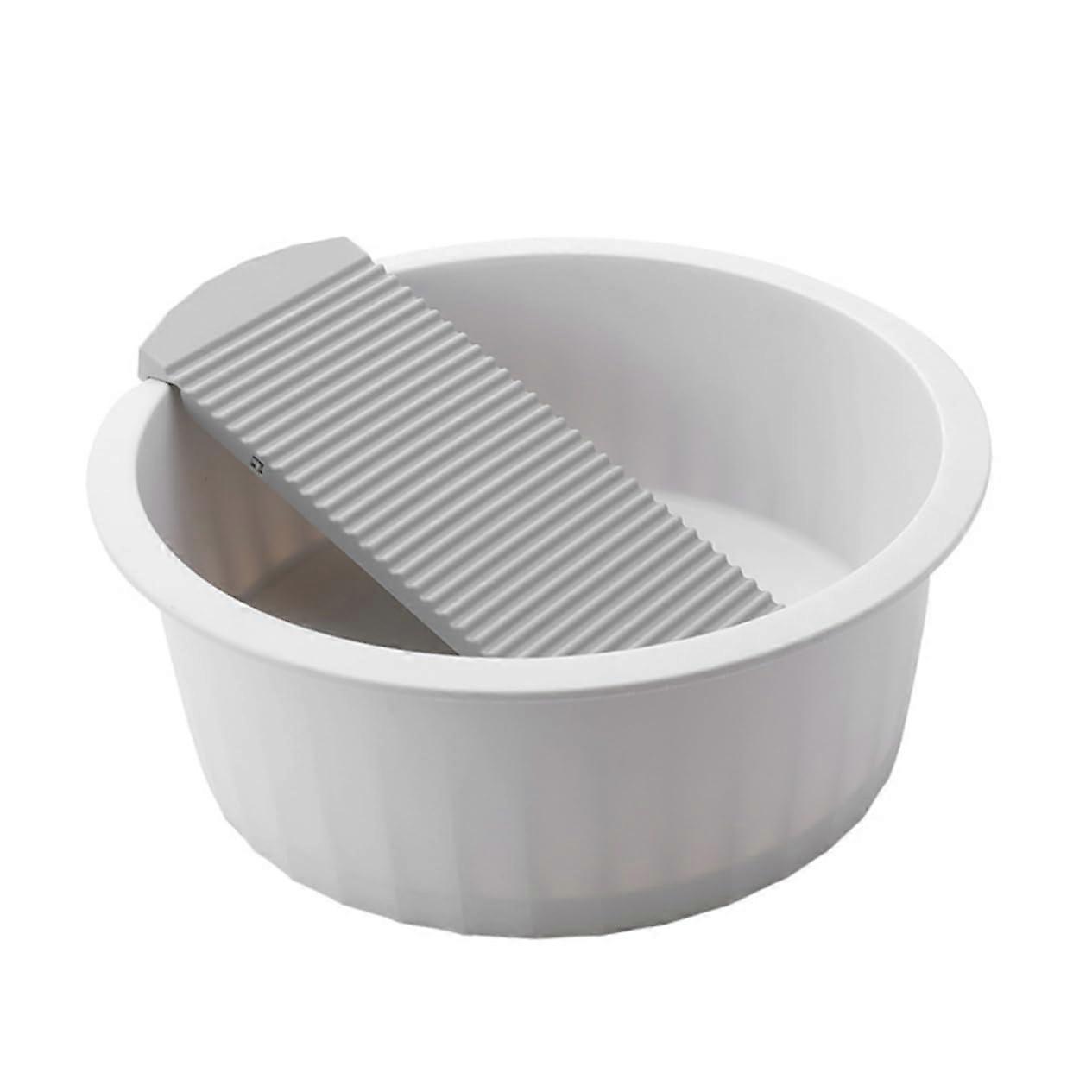 Washboard Gray Laundry Set for Sensitive Articles Small Size Bathroom Accessories