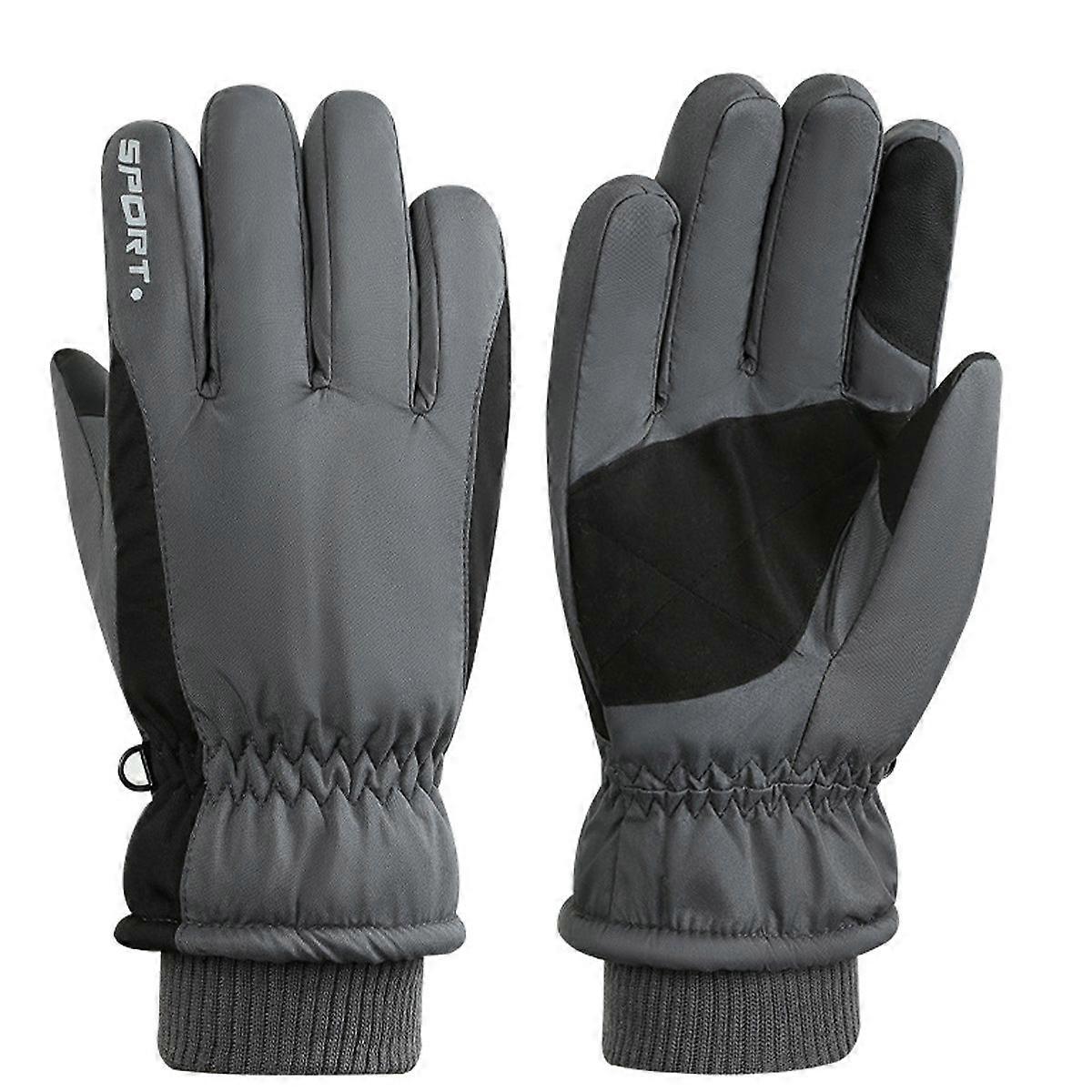 Mens Winter Gloves, Windproof Ski Riding Touchscreen Gloves