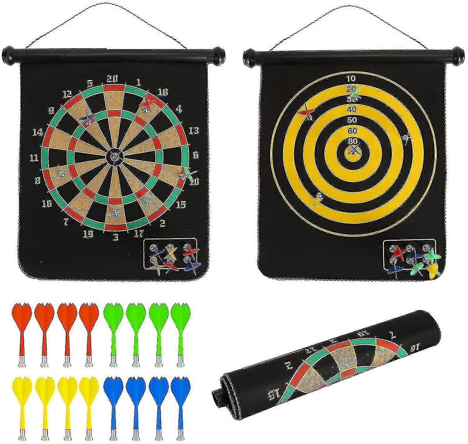 Magnetic Dart Board, Indoor Outdoor Dart Games For Kids With 16 Pieces