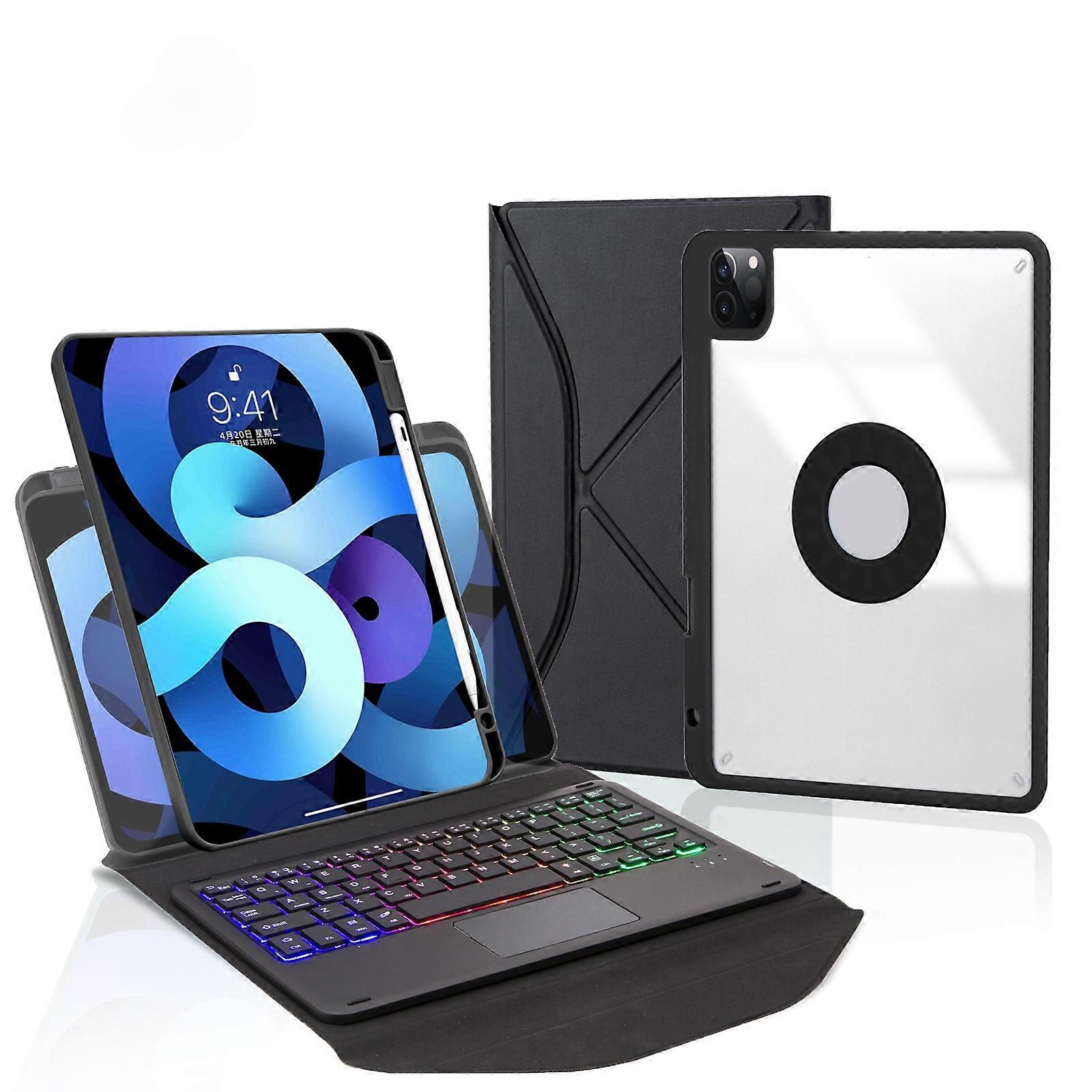 Z11B-AS Pen Slot Touchpad Backlight Bluetooth Keyboard Leather Tablet Case For iPad Pro 11 2021/2020/2018