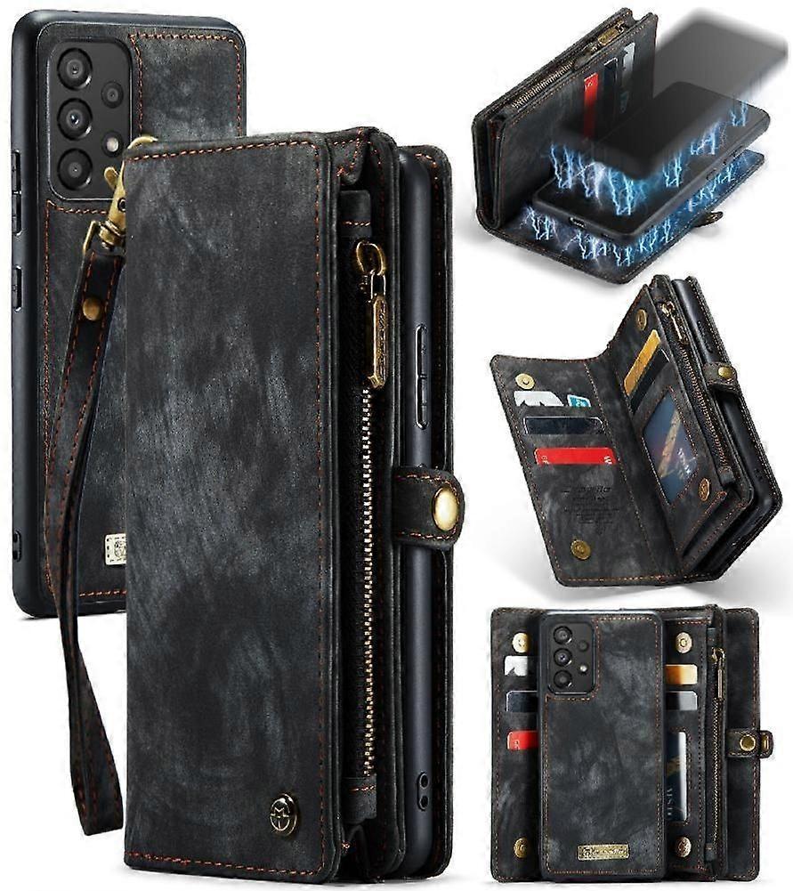 Gangxun Case For Samsung Galaxy A53 5G Wallet Cover Trifold With Strong Magnetic Detachable Card Hol