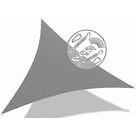 Shade sail Triangle 3x3x3M Gray with mounting kit