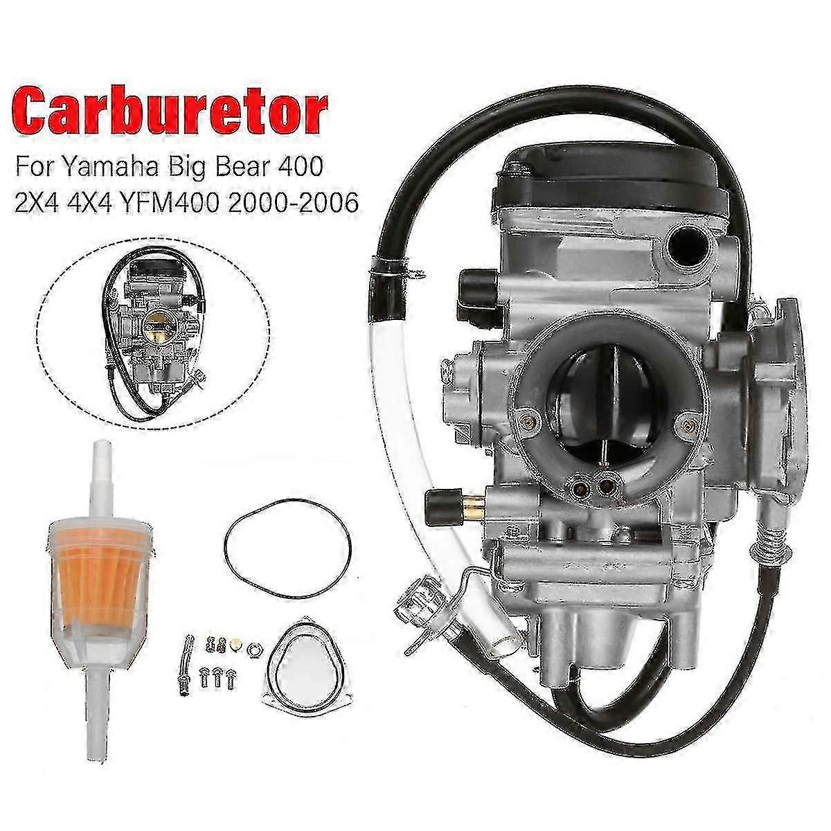 Replacement Carb for Yamaha YFM350 YFM400 - Compatible with Grizzly, Bruin, Wolverine