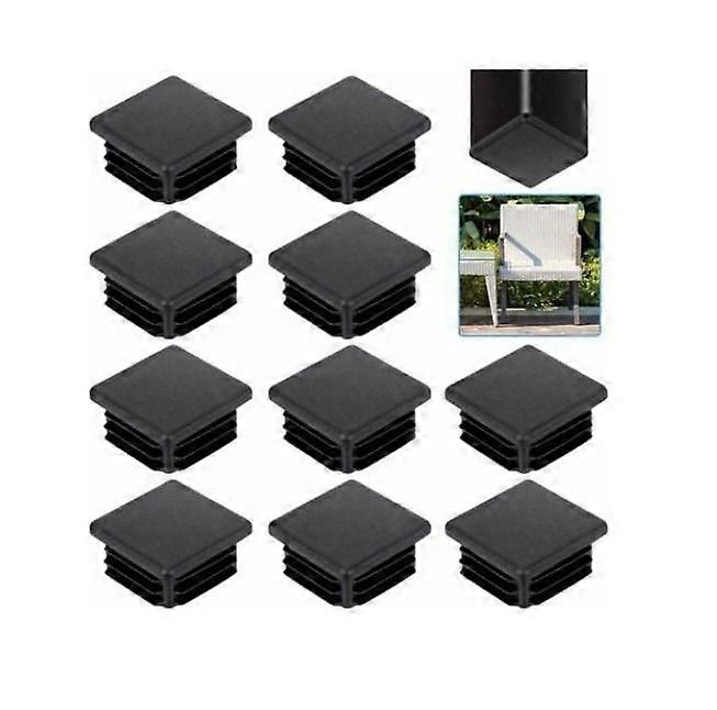 20 PCS Square Pipe Plug 30*30mm Square Tube End Cap Black Plastic Square Tube Plug Square Lam End Cap Solid Chair Tube End Cap Table Leg for Furniture