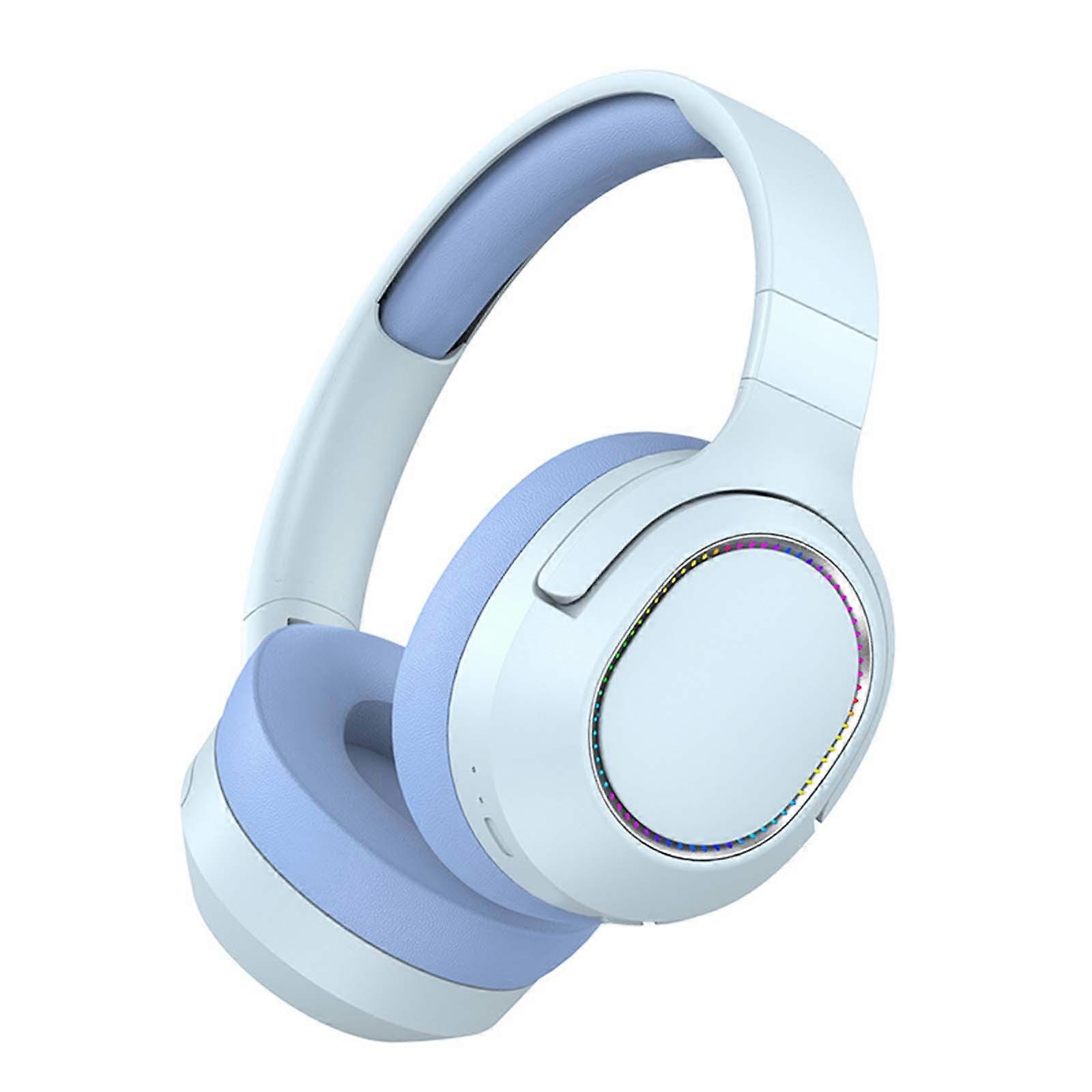Over-Ear Bluetooth Headphones LED Lighting Foldable Wireless Headphones Low Latency With Microphone And Breathing