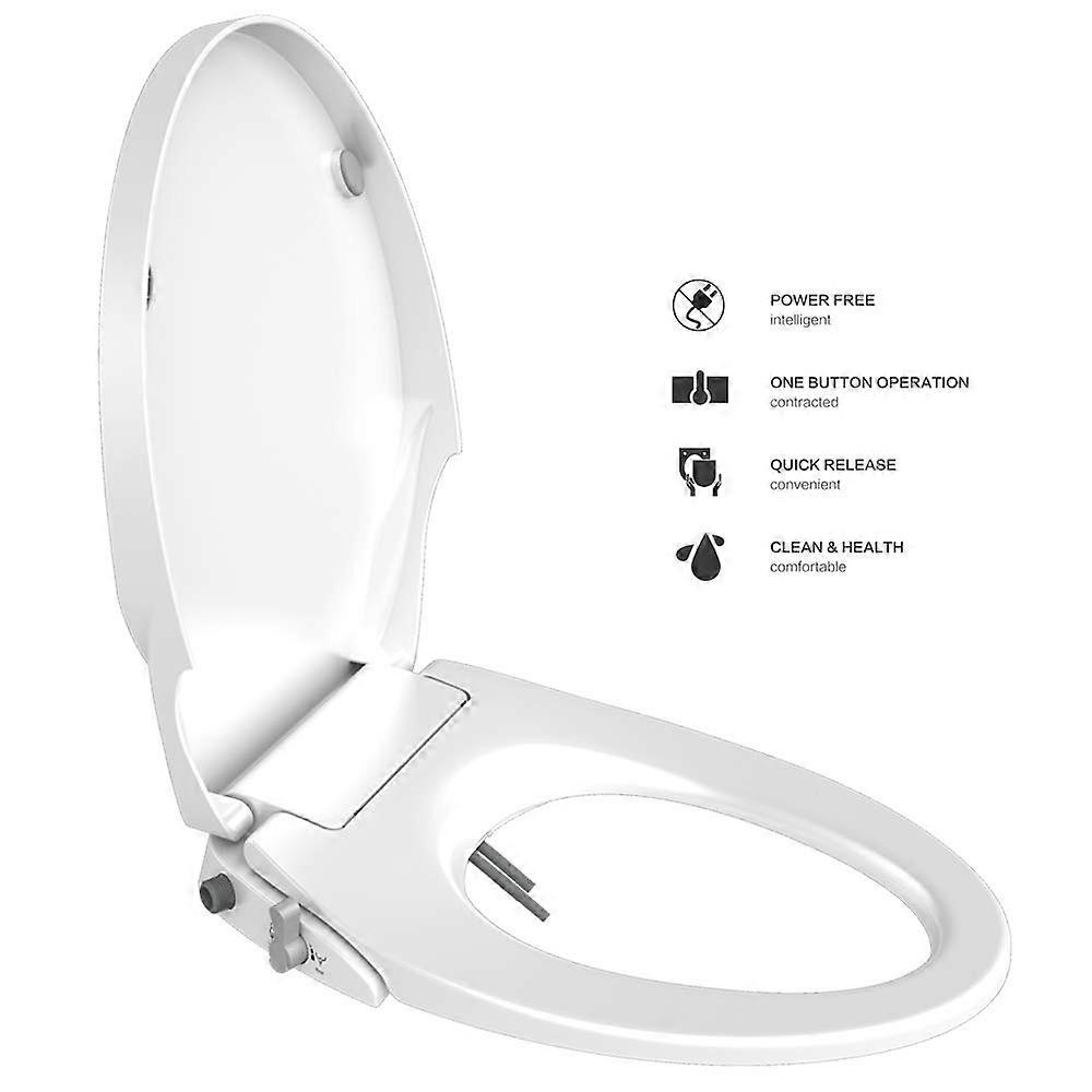 Toilet Seat Bidet with Self-Cleaning Dual Nozzles for Rear & Feminine Cleaning Natural Water Spray Soft Close Easy DIY Installation