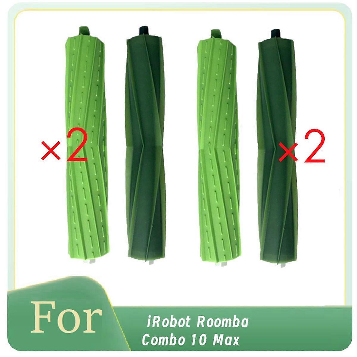 2 Pairs Main Brushes for IRobot Roomba Combo 10 Max