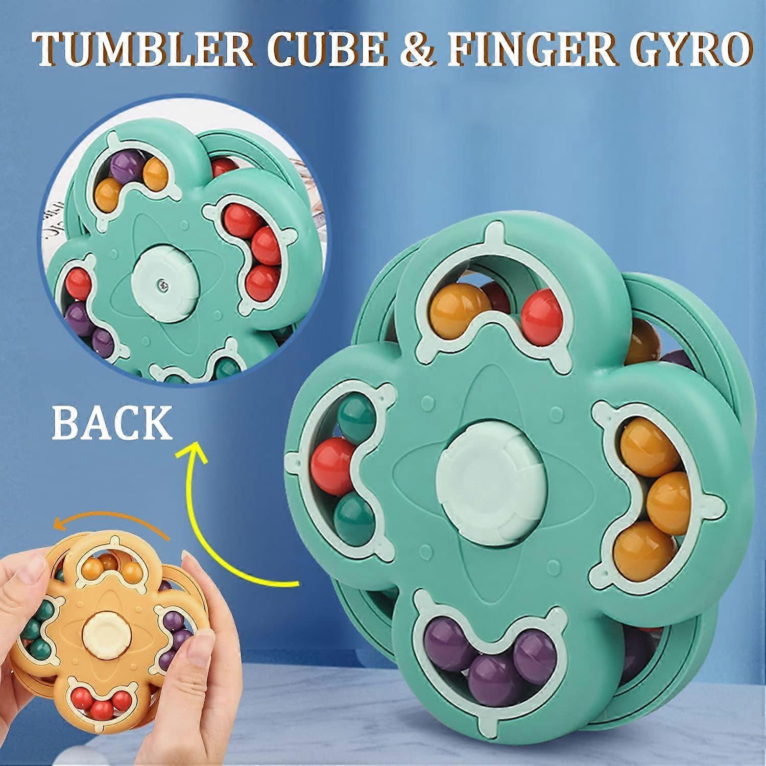 Magic Beans Toy  Gyroscope Puzzle (Orange) Cube Magic Bean  Decompression Cube  Creative Magic Bean