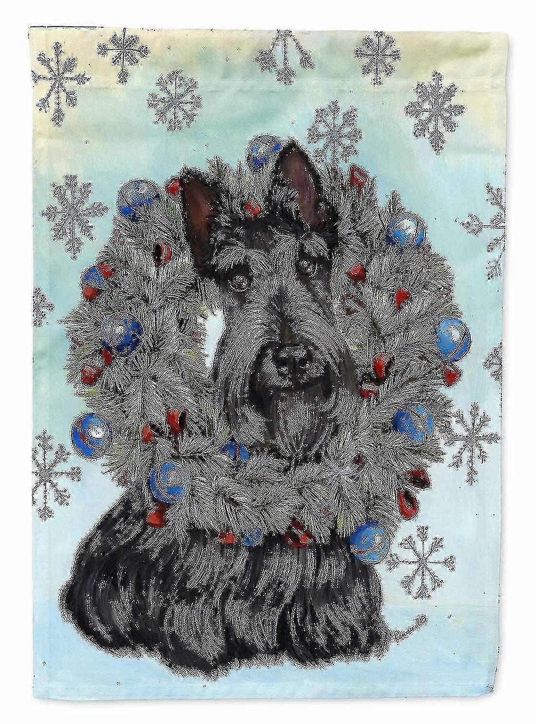 carolines Treasures  Ppp3181gf Scottie Christmas Snowflake Flag Garden Size