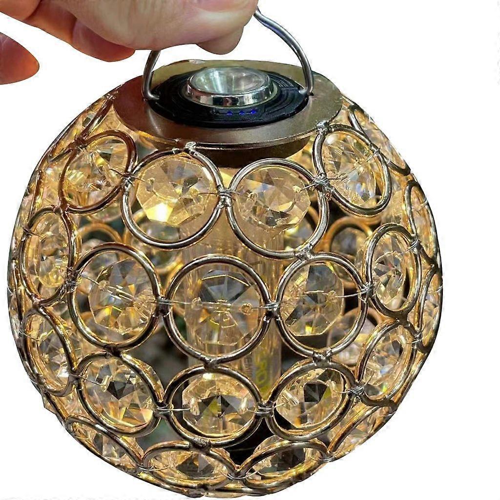Crystal Lampshade Round Hollow Shadow DIY Lanterns Shade for Outdoor Lighting