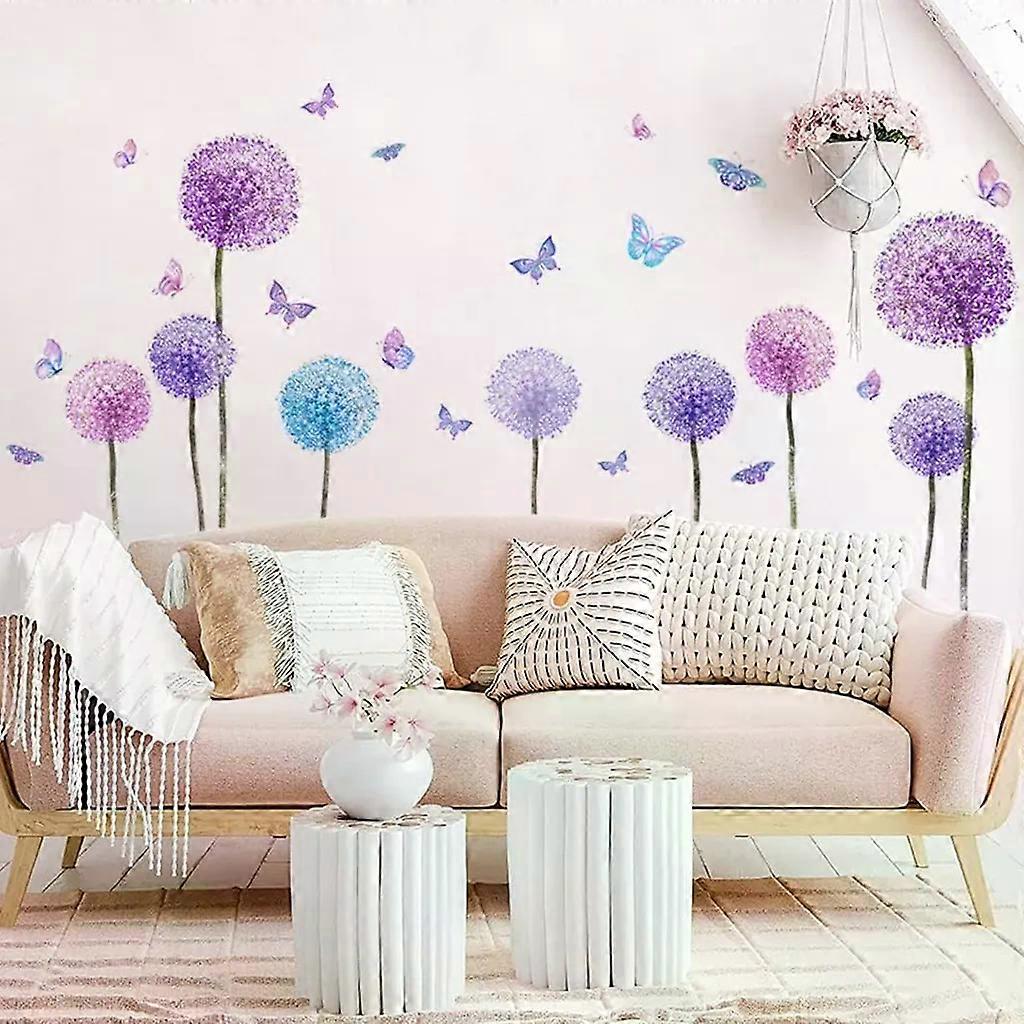 Vinilos de acuarela murales diente de león de pared