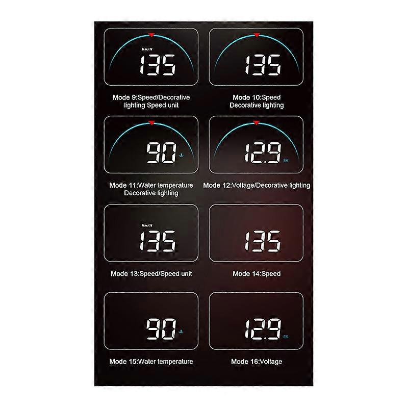 M8 HUD Head-Up Display OBD Car Display Speedometer Universal