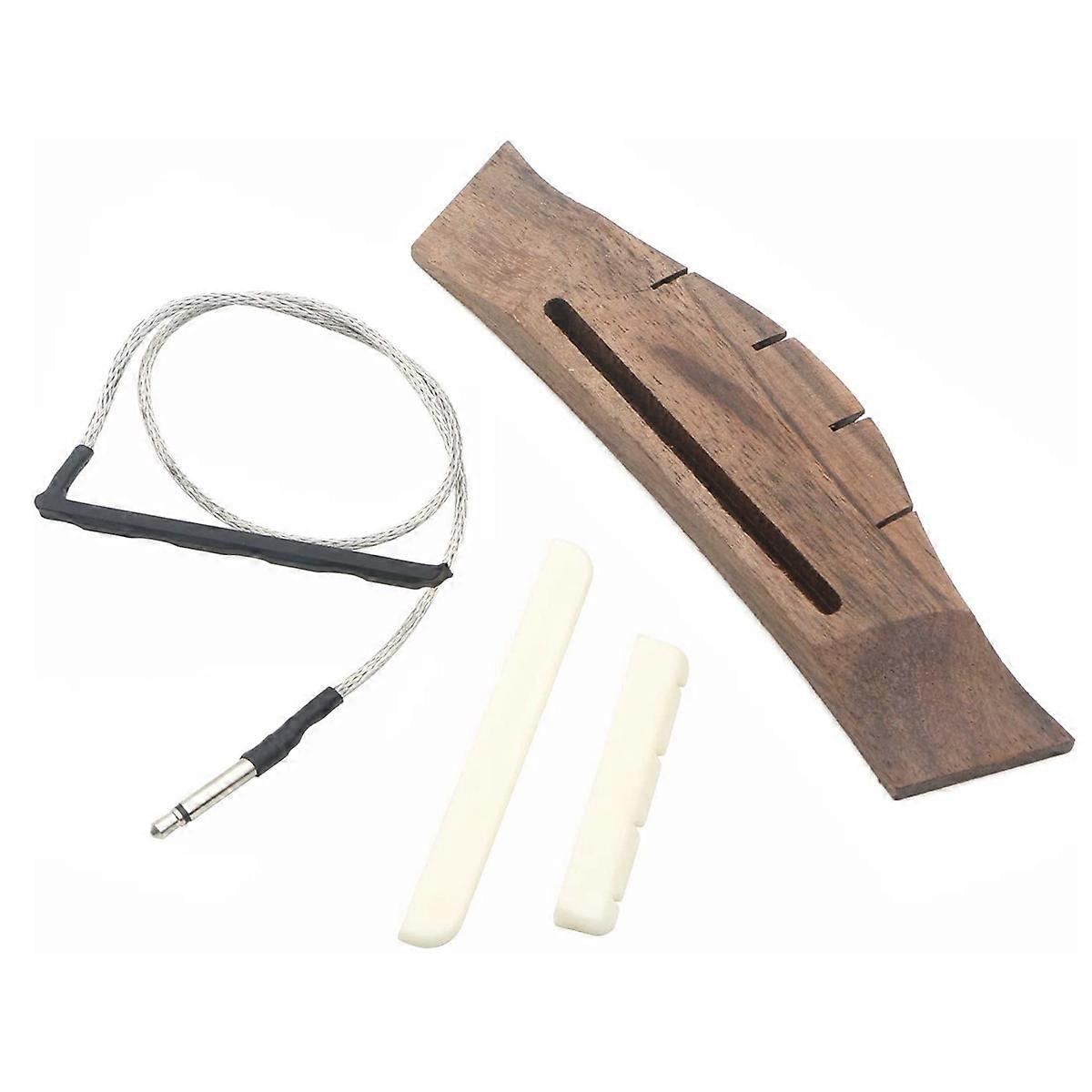 Rosewood Bridge Piezo Bridge Nut for Ukulele 4 String Accessories