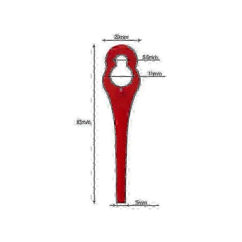 Erä de 100 lames en plastique de rechange pour coupe bordure florabest lidl frta 20 a1,fat 18b3, frt