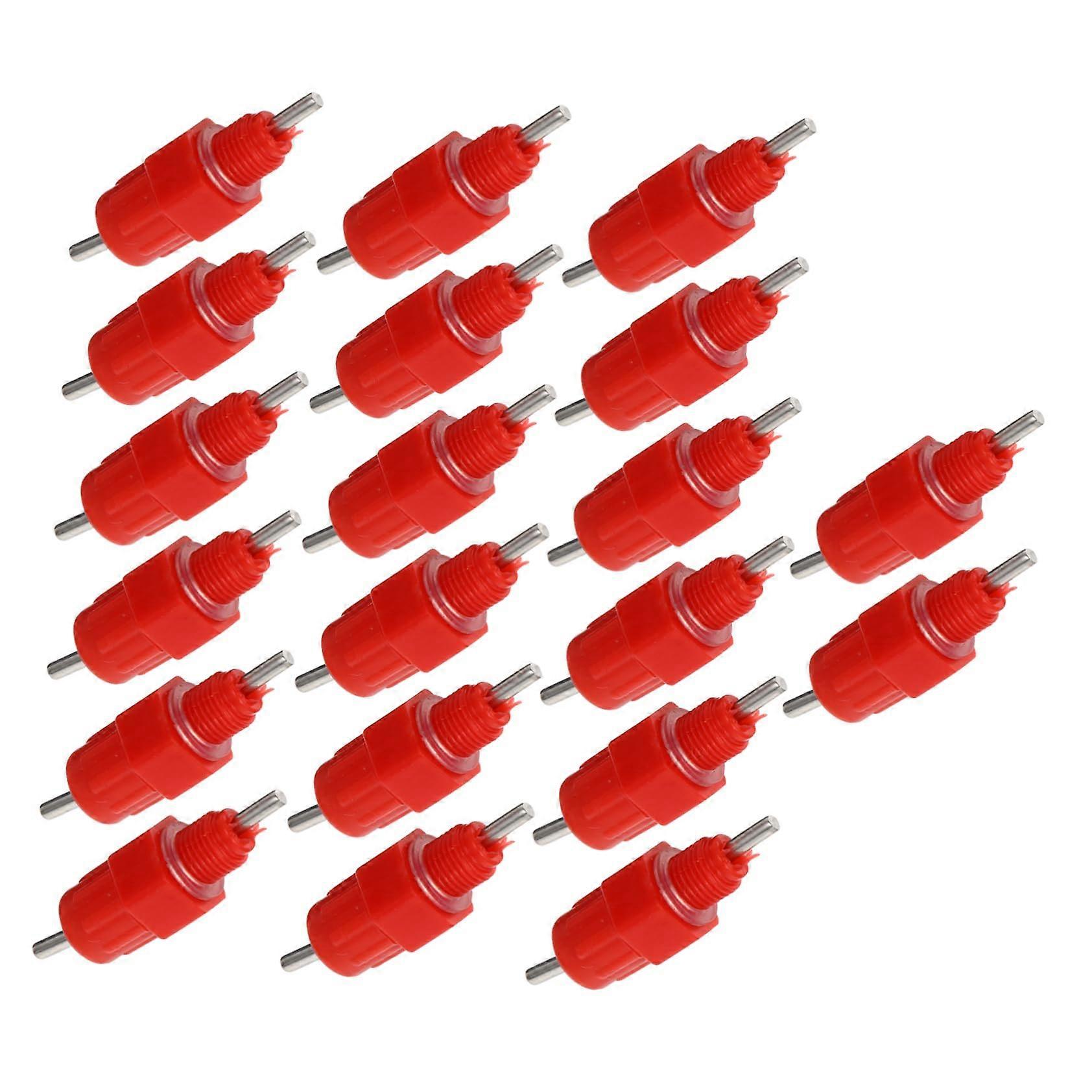 Chicken Water Dispenser with Red Nipples, Automatic Design, No Water Containers Needed, Easy to Use for Poultry