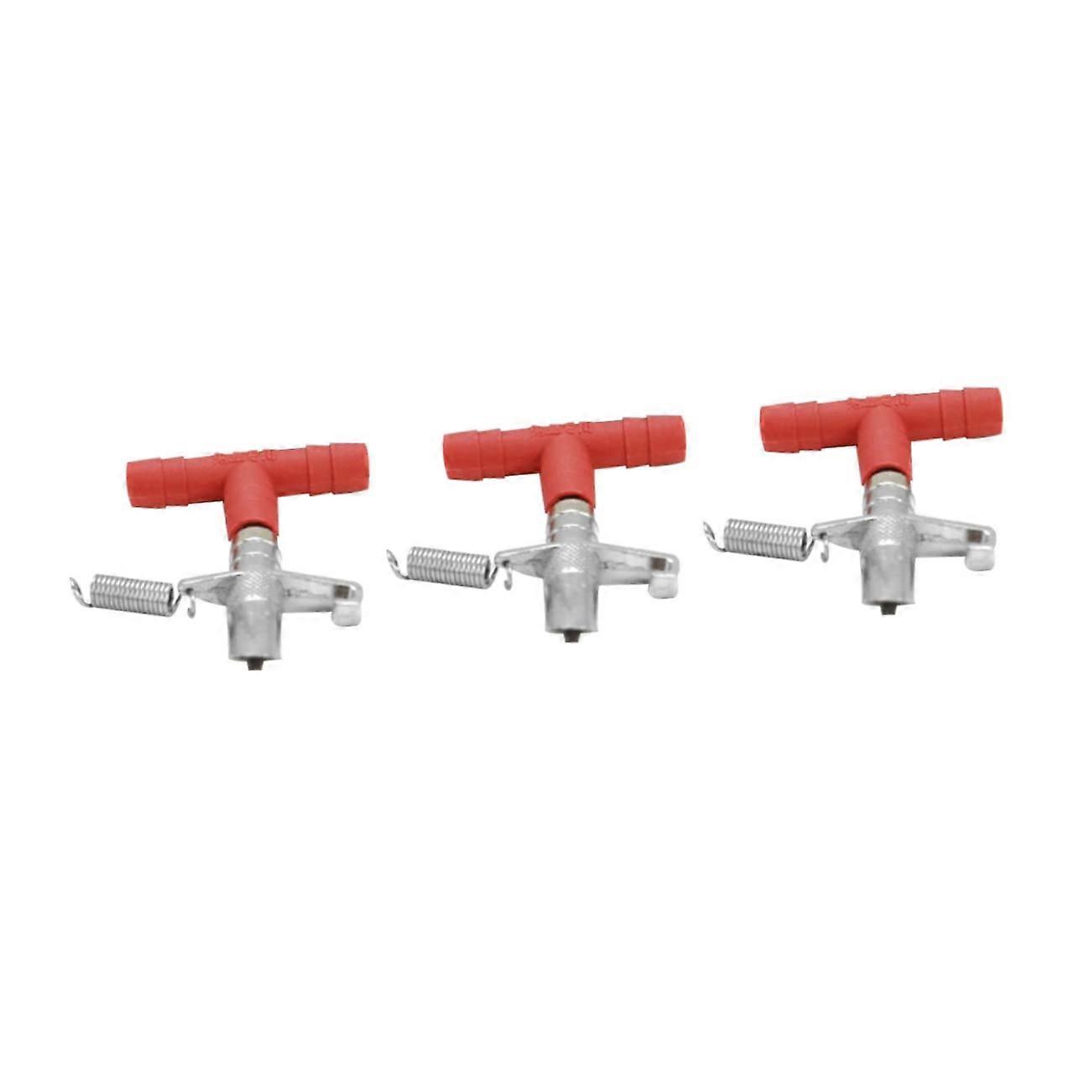 Pack of 3 Rabbit Water Fountain Automatic Drinker for Rabbits Alloy Red
