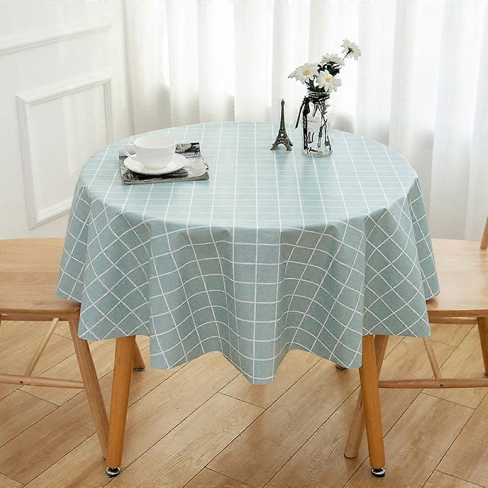 Washable Tablecloth WaterRepellent Lotus Effect PVC Solid Colour Rectangular Choice of Colours and Sizes Green Blue 80 × 120 cm