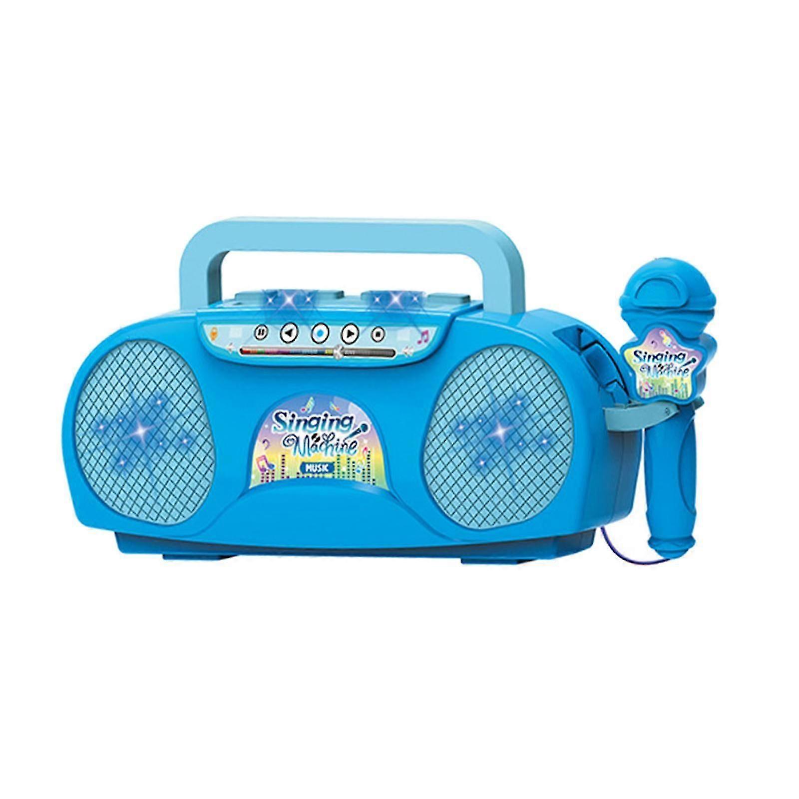 Kids Microphone Karaoke Machine Learning Toys Birthday Gifts Multifunctional Small Speaker Portable for Travel Party Indoor