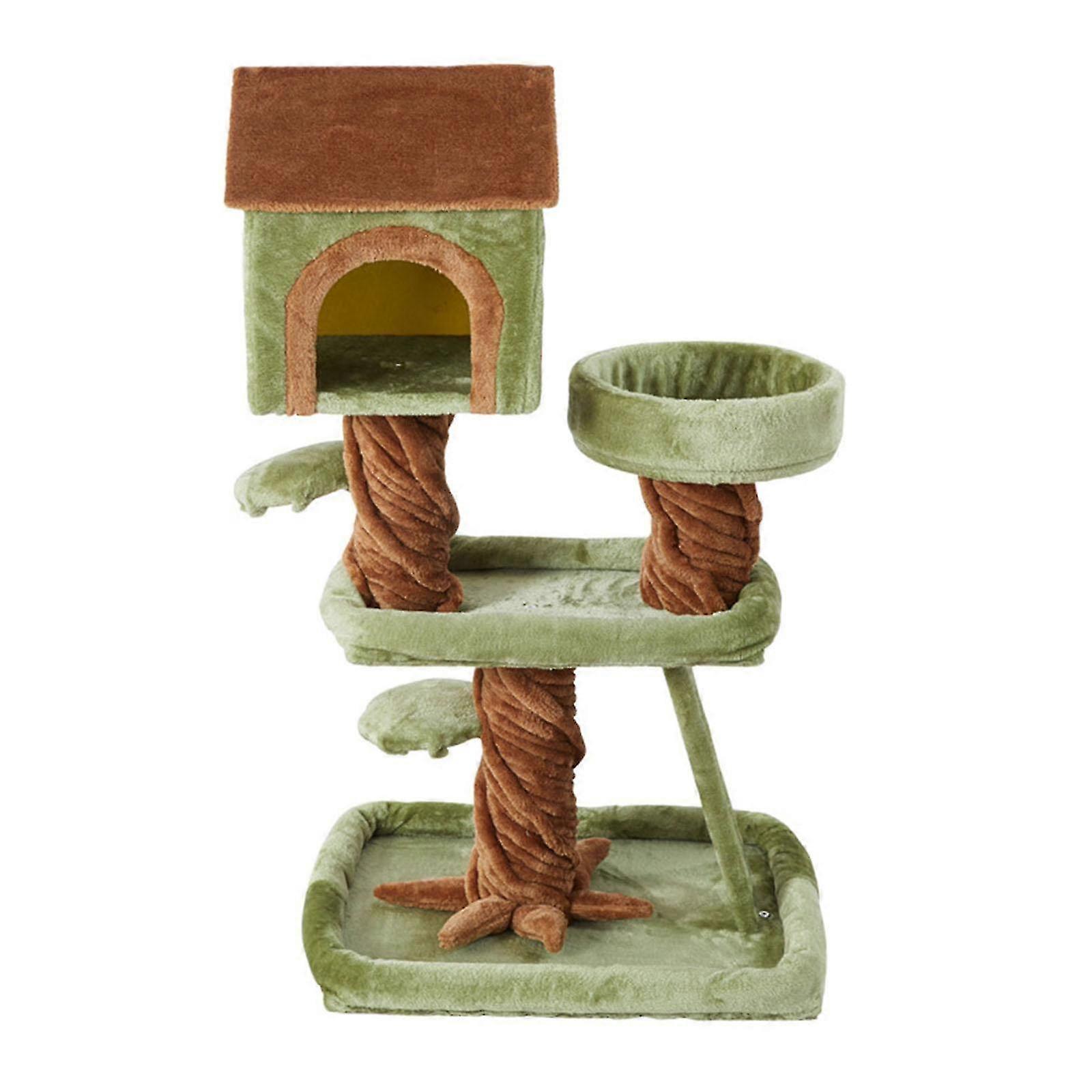 Indoor Cat Tree and Activity Center for Kittens with Cat Bed and House Features