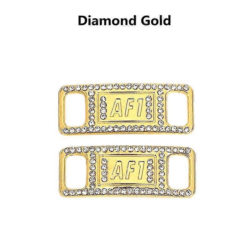 NO.8 2PCS Diamond Shoe Charms AF1 AJ κορδόνια μόδας πόρπη ποιότητας μεταλλικά κορδόνια διακοσμήσεις Chapa Air Force One παπούτσια αξεσουάρ