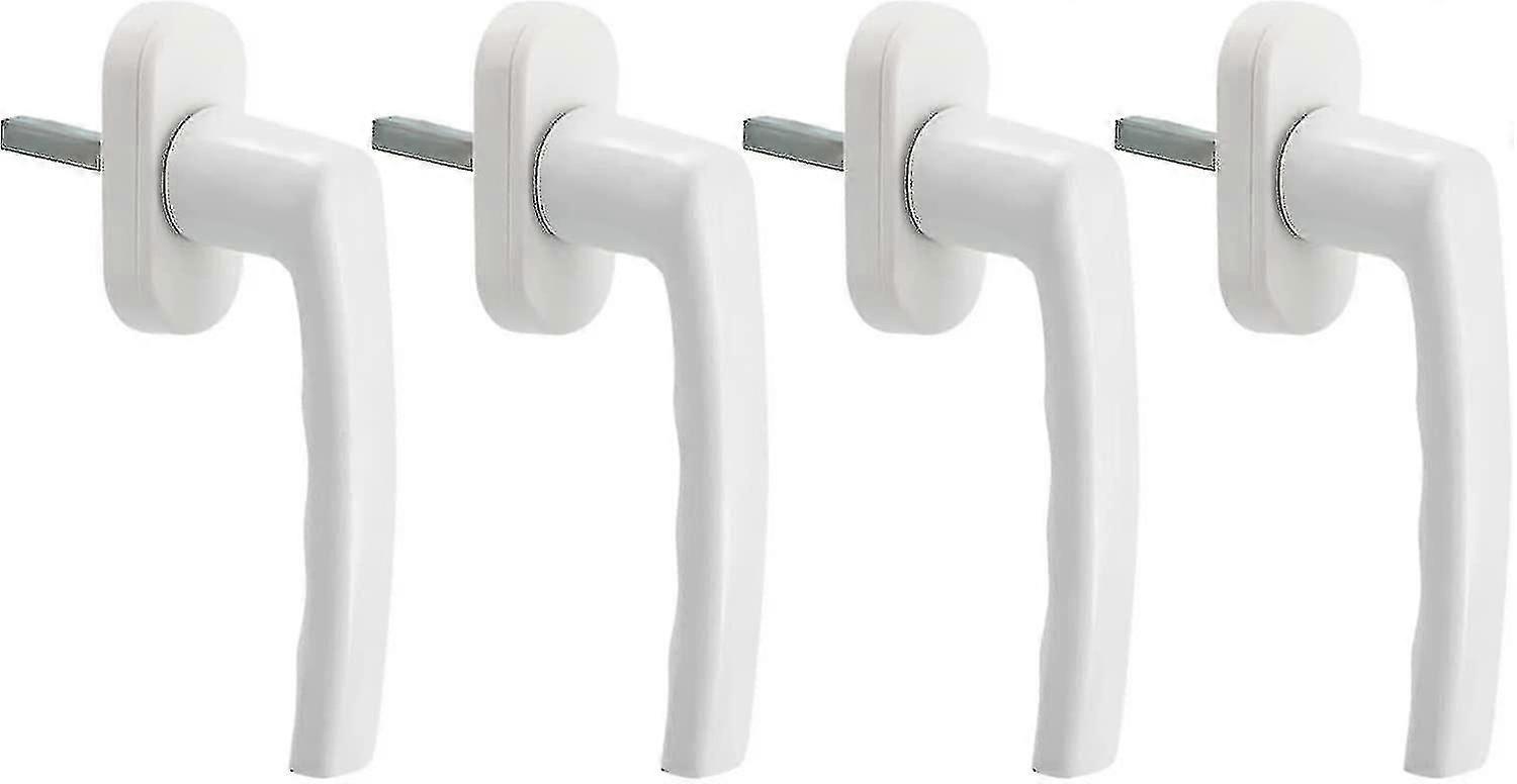 Universal White Aluminum Window Handles 4-Pack, Left & Right Opening Compatible Design