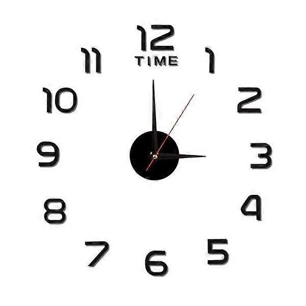 Wall clock Wall sticker black
