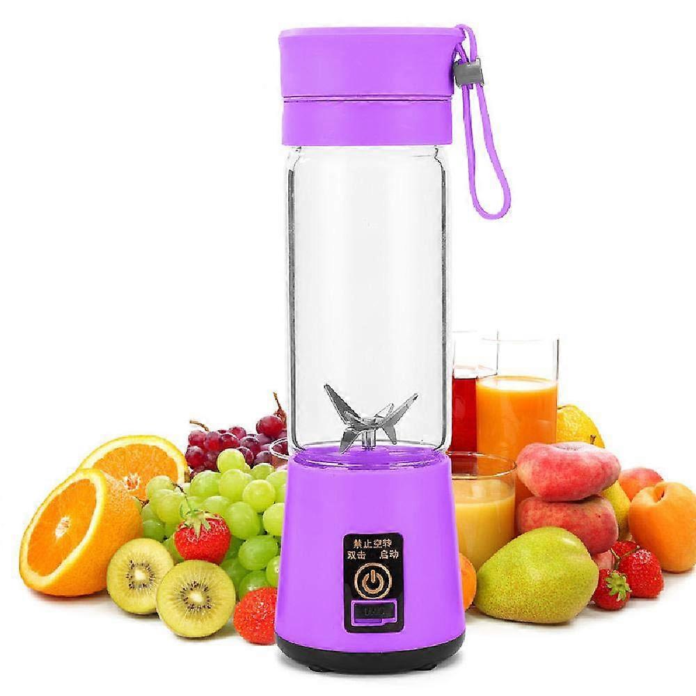 Portable Mini Home Juicer Wireless Electric Juicer Cup Multifunctional Juicer Small Rechargeable Juice Cup Purple