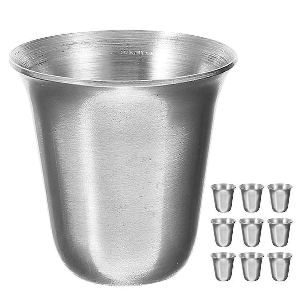 Stainless Steel Stackable Holy Communion Cups Set for Religious Ceremonies – Lightweight and Compact Design for Camping and Church Use