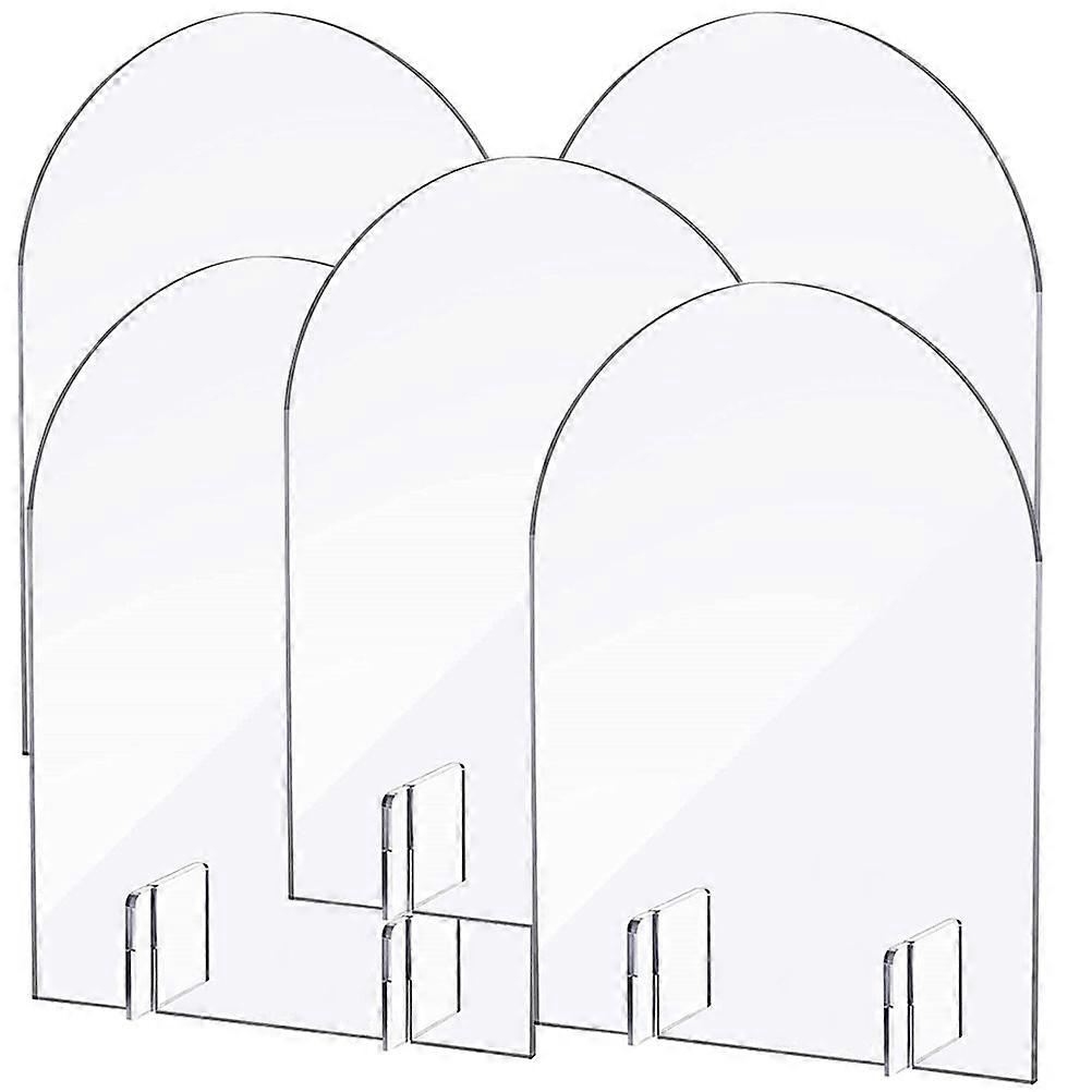 Acryclic Place Card Signs Wedding Guest Identification Clear and Modern Look 12.7x17.8cm Arch Shape 5Pcs