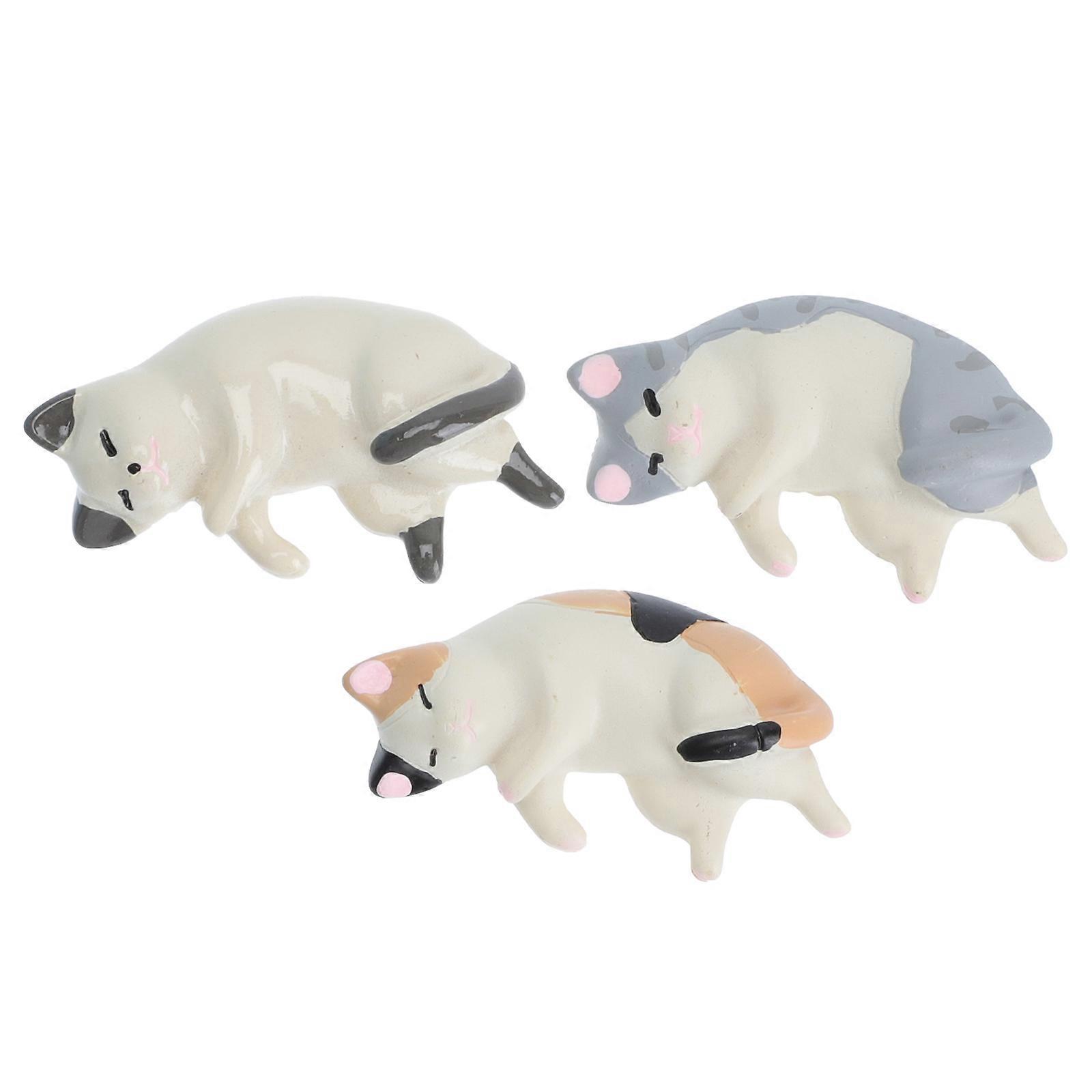 Cute Cat Design Pen Stand For Salon Use 5x2cm Assorted Color Nail Tools Storage 3Pack