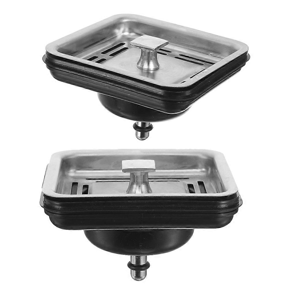 Garbage Disposal Drain Plug Kitchen Sink Strainer For Home Kitchen Daily Use Silver 8.50X8.50X5.50CM Waste Processing 2Pcs