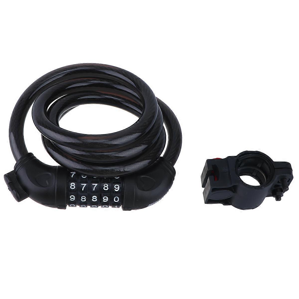 Bike Locks Chain Anti-Theft Password Combination Securing Bikes Black 1Set