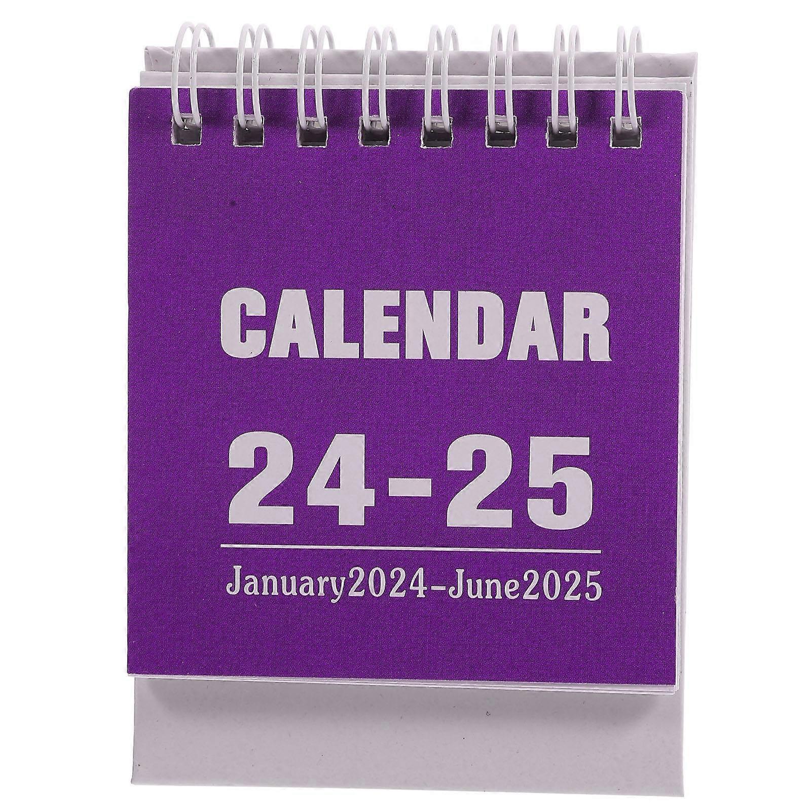 Small Desktop Calendar Daily Use Standing Calendar Office Supply Purple 3.9 3.0 2.2in Daily Planning 1Pack