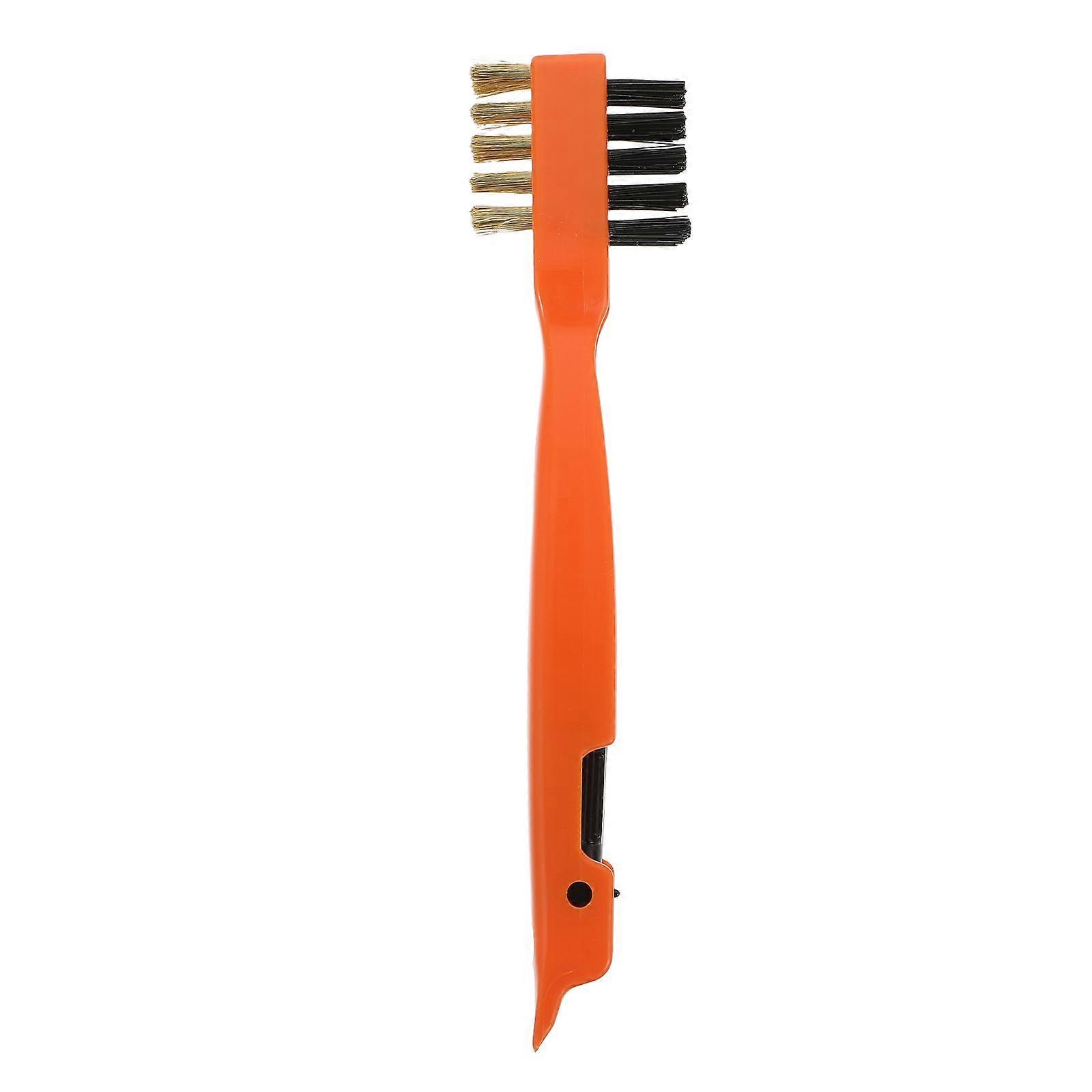 Multipurpose Cleaning Brush Dish Washing Brush Gas Hole Unclogging Orange 7.9X2.0X0.8in Simple Friends 1Pc