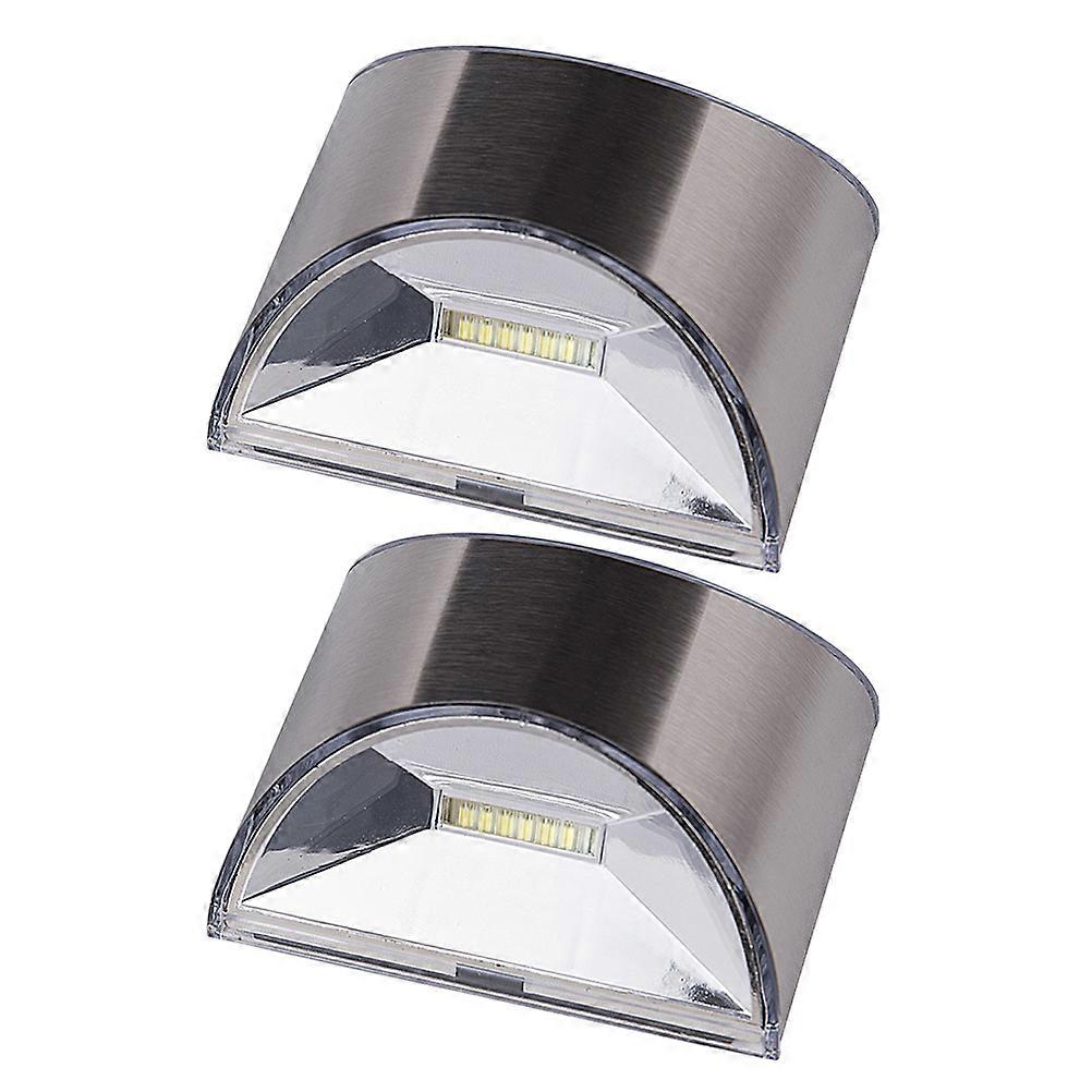 2pcs Solar Wall Lights Waterproof Outdoor Yard Pathway Landscape Lighting