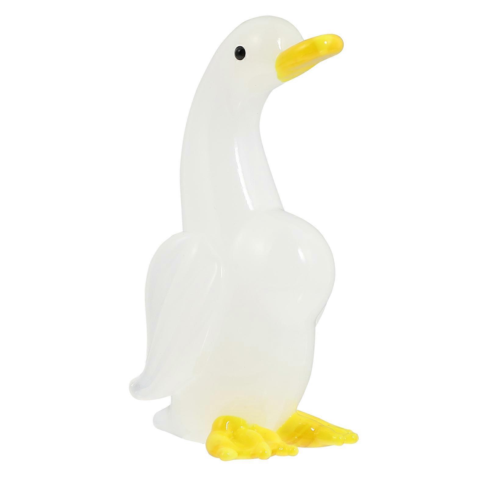 Desktop Goose Glass Ornament Assorted Decorative Effect 5.00X2.50X2.50CM 1Pack