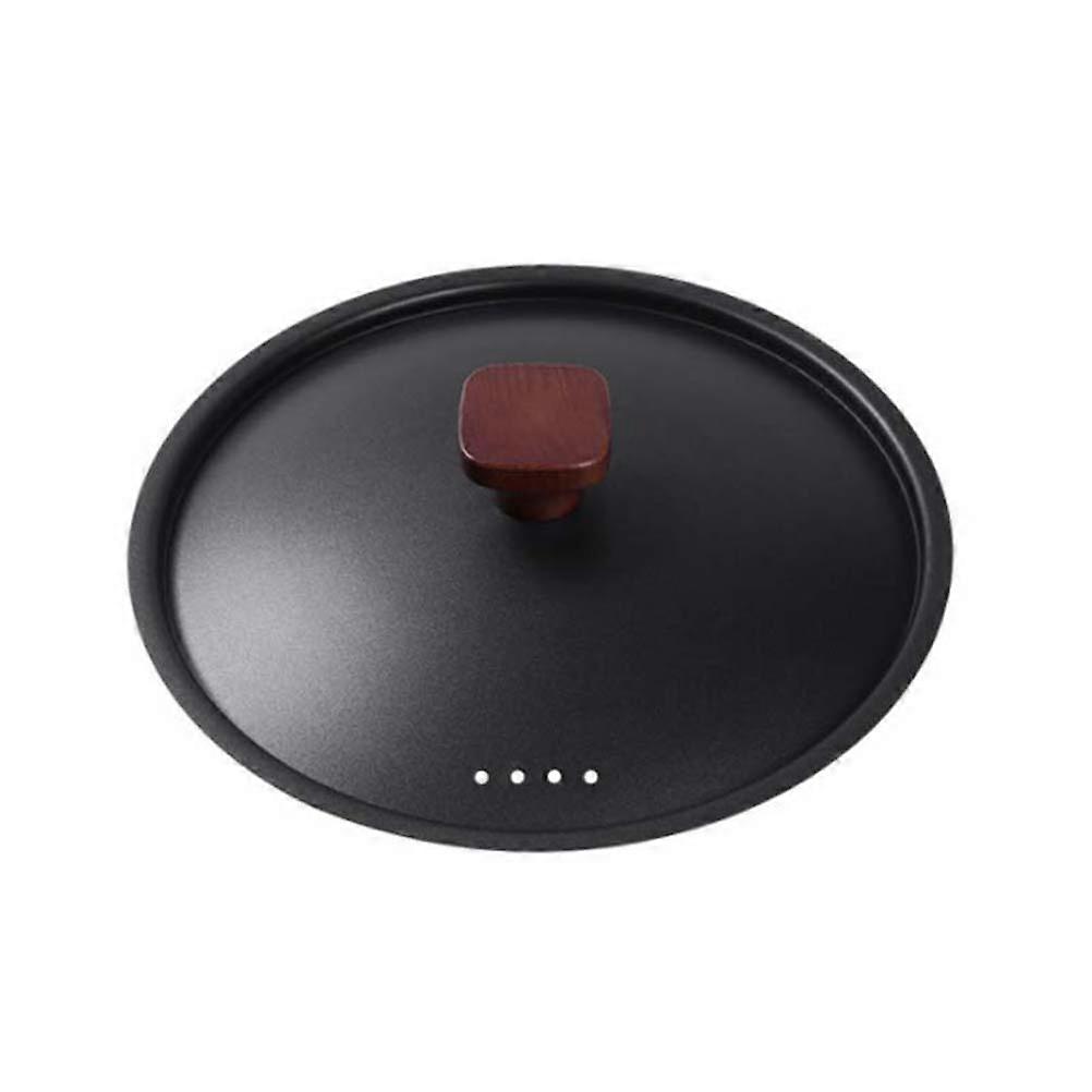 Lids for Pots and Pans Heat-Resistant Retain Steam Iron 30cm Square Handle Black 1Pack